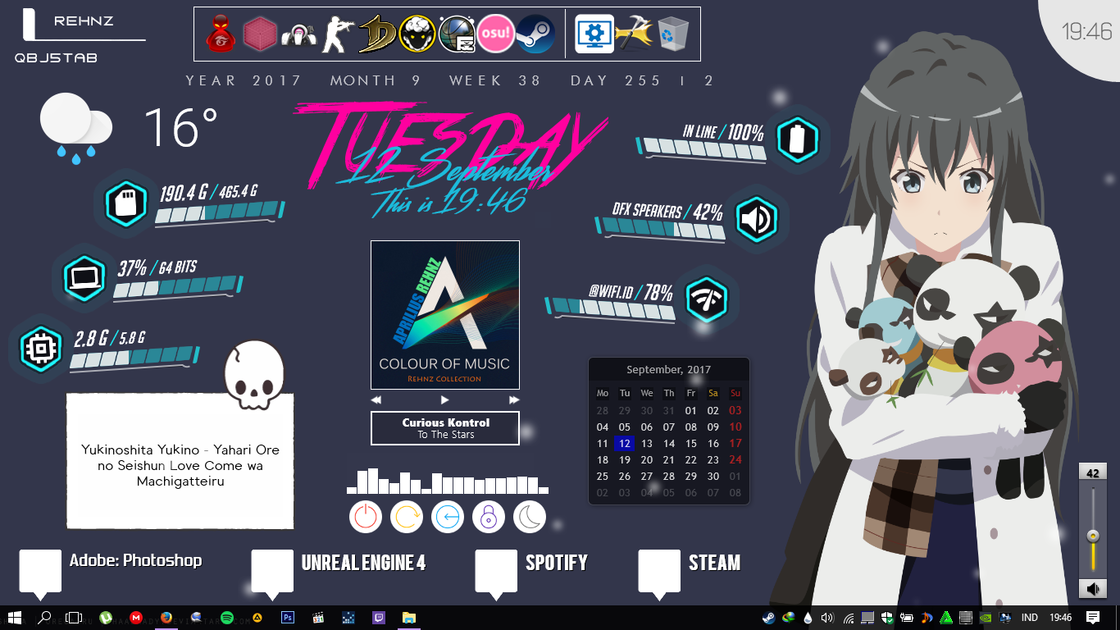 rainmeter:高度定制化桌面