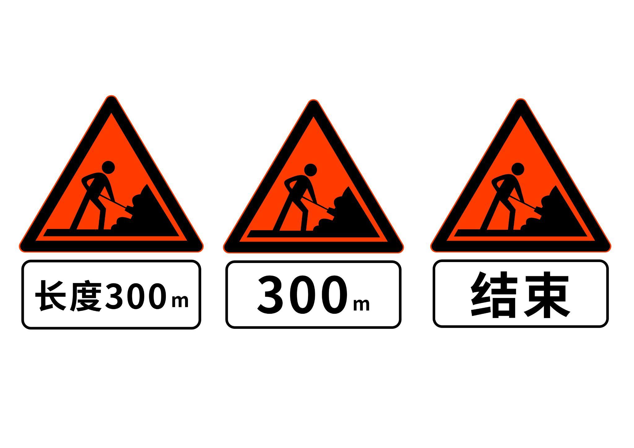 前方道路施工標誌