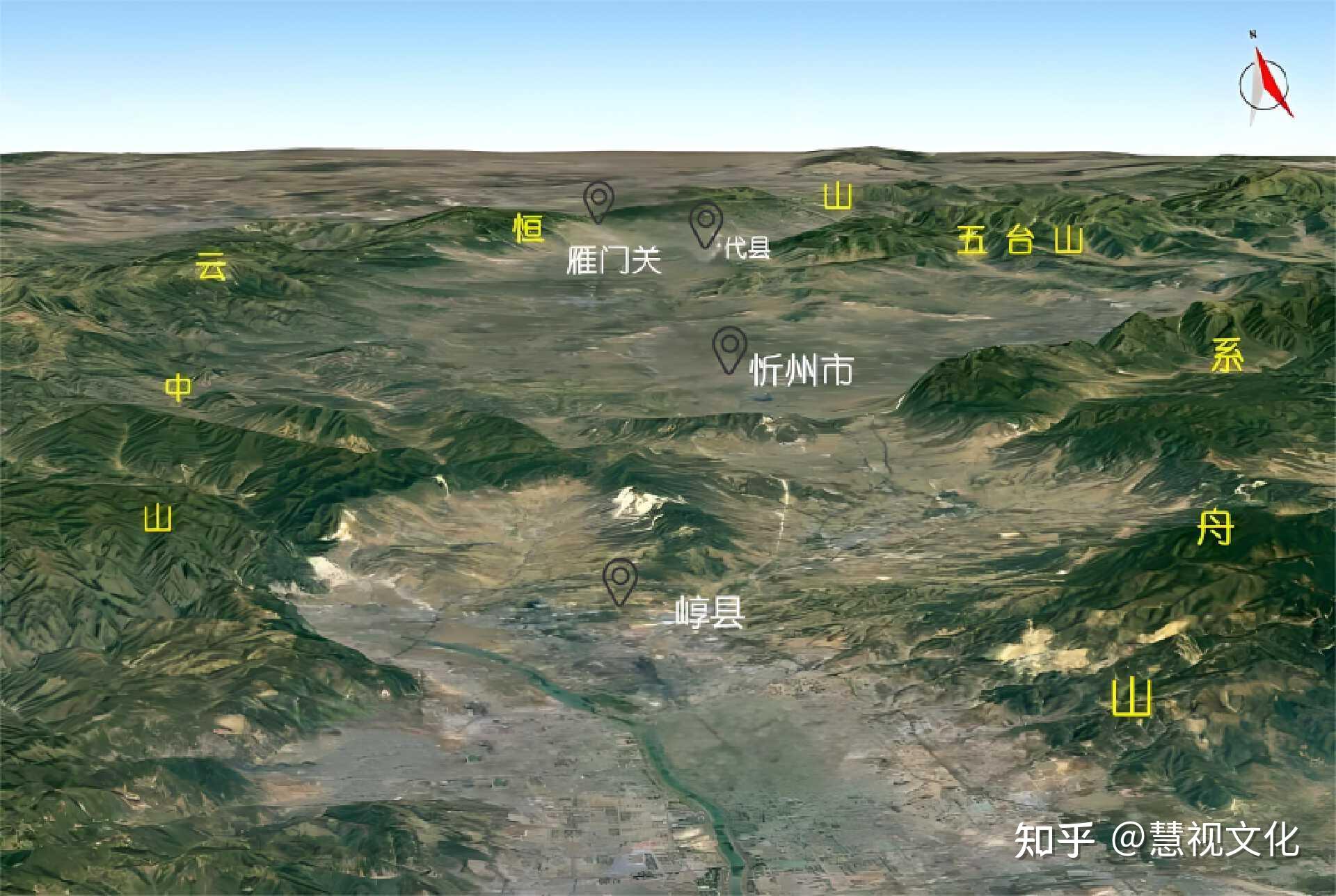 雁门关地理位置图片