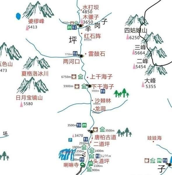 东坪沟高山草甸路线图图片