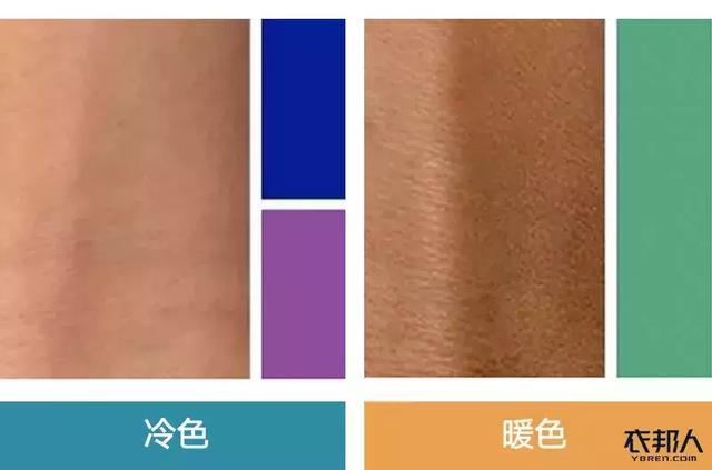 若手腕内侧的血管颜色为蓝色或紫色,则为冷色皮肤;若血管颜色为绿色或