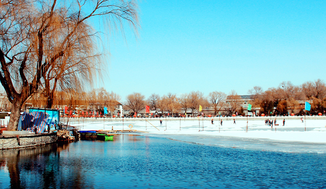 什刹海雪景图片图片