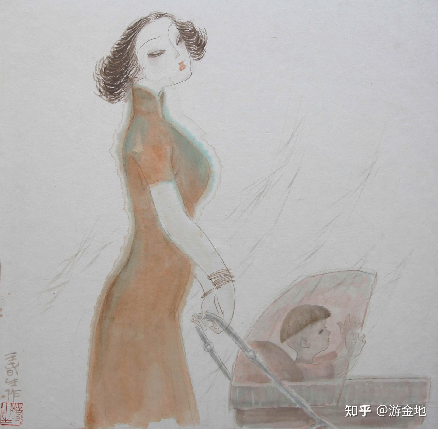 【王春生国画系列】母子篇(二)母与子的温馨瞬间 - 知乎