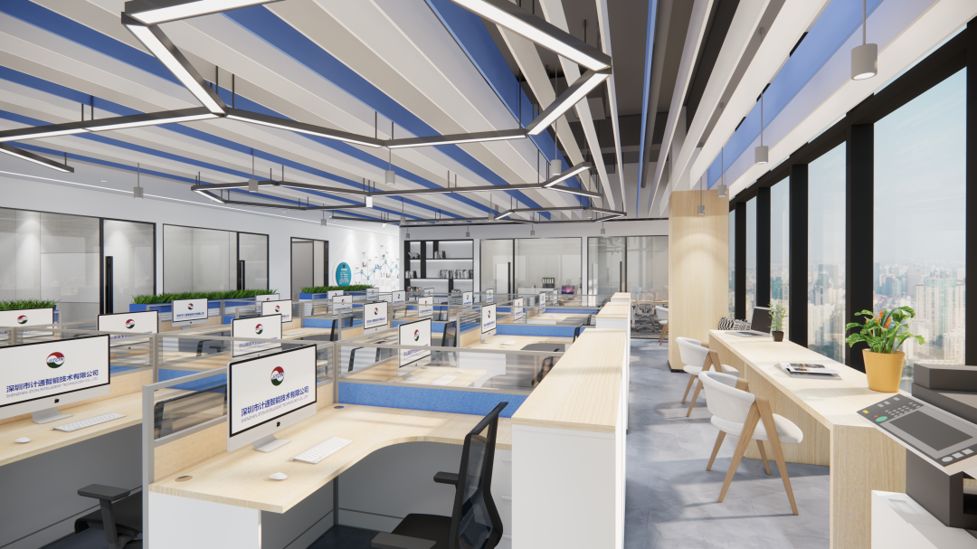新作赏析计通办公室竣工这可能是你喜欢的科技感装修