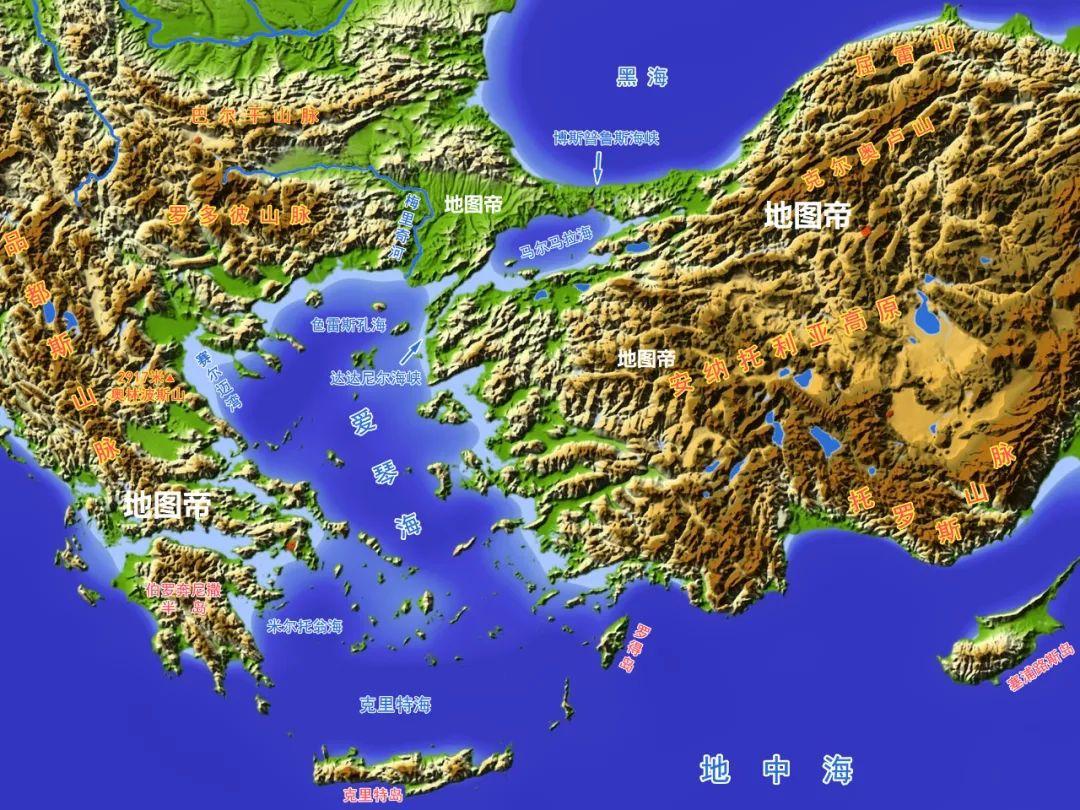 博斯普鲁斯海峡地形图图片