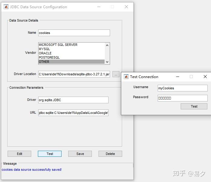 Matlab chrome cookies 
