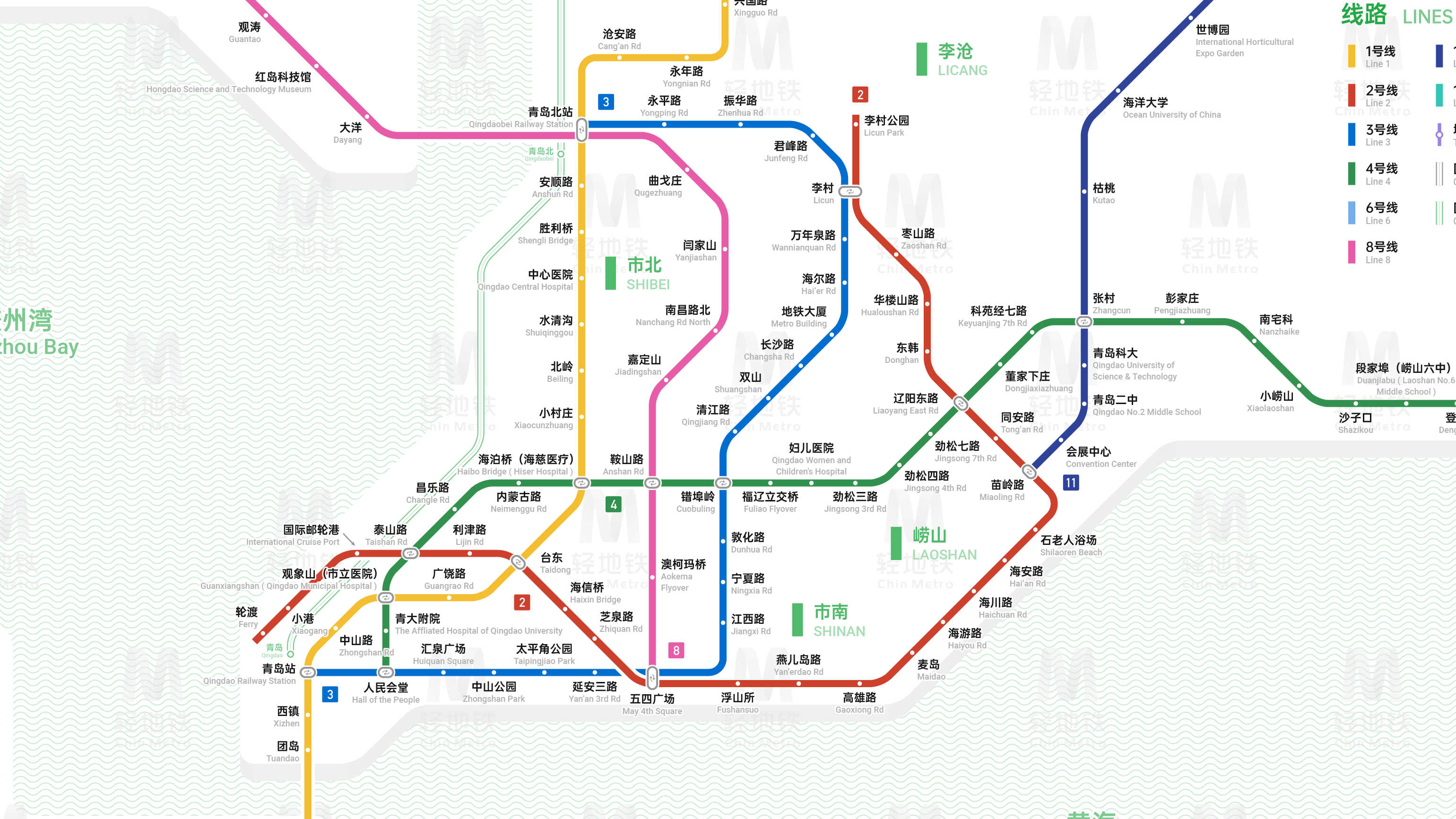 青岛轨道交通线路图(2023+ / 运营版) 知乎