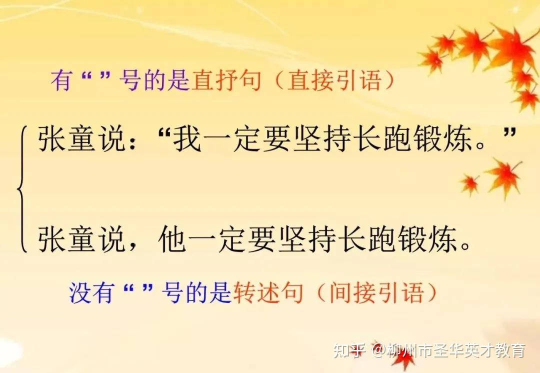 小学知识点大全:直述句和转述句的互改 - 知乎