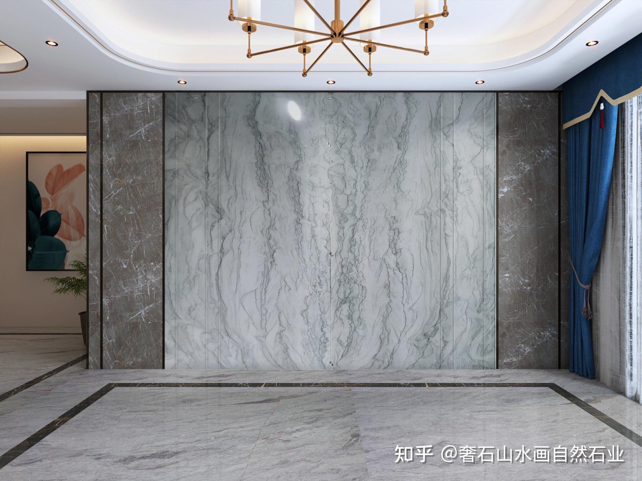 白灰天然大理石