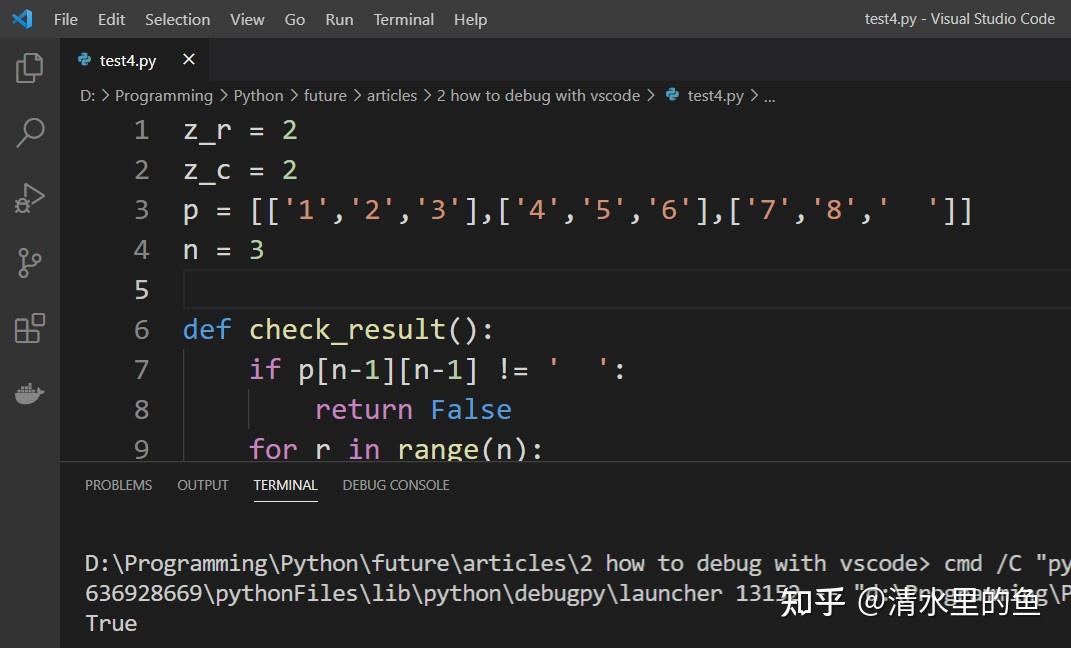 【新手向】Python x VS Code 简单debug与调试 - 知乎
