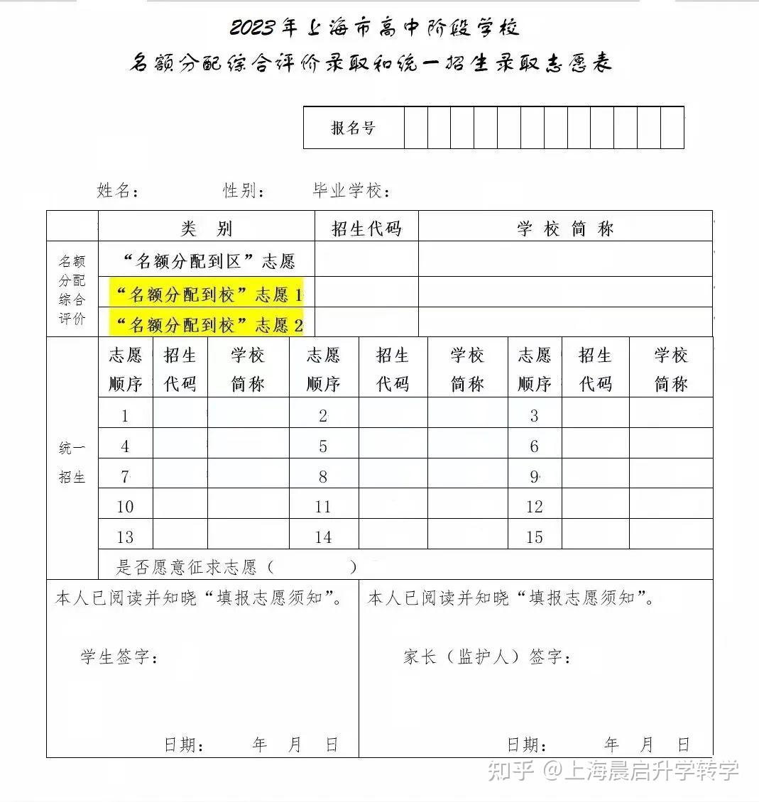 2024海中考志愿填报详细攻略