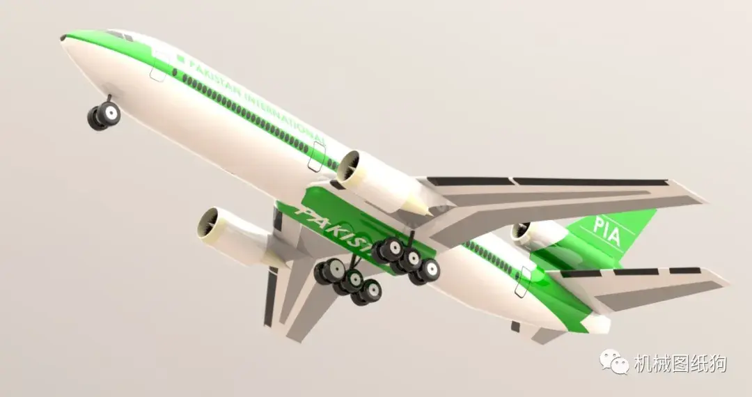 【飞行模型】md dc1o客机模型3d图纸 solidworks设计 - 知乎