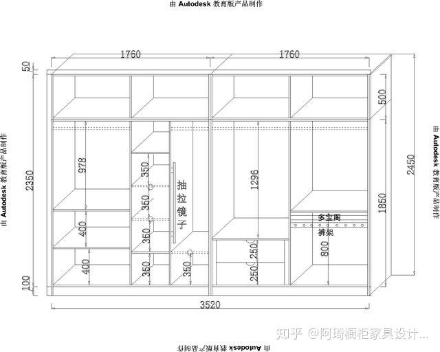 一:定製傢俱之投影面積算報價.