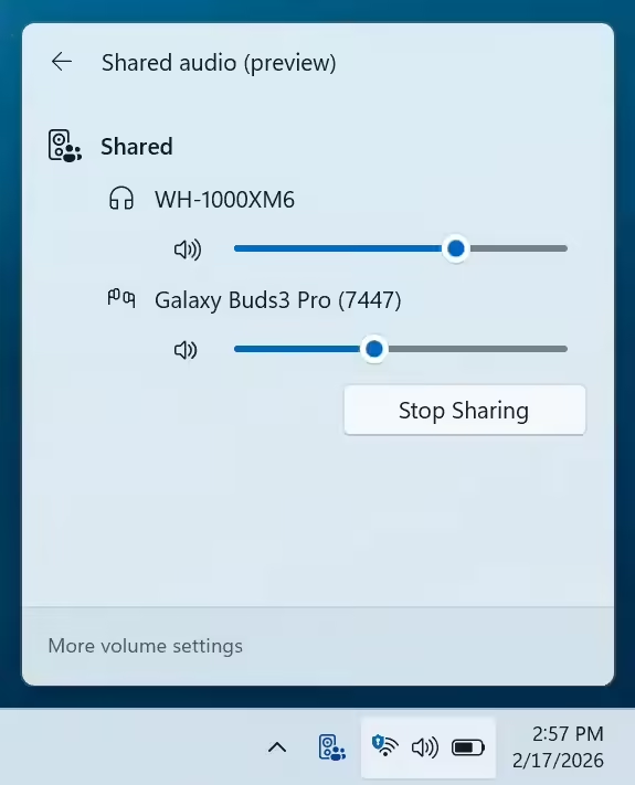 科技资讯|微软 Win11 共享音频可同时独立调节多副耳机音量