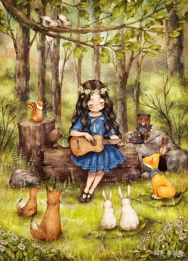 插画 | 敞开心扉,听听自己内心的声音.