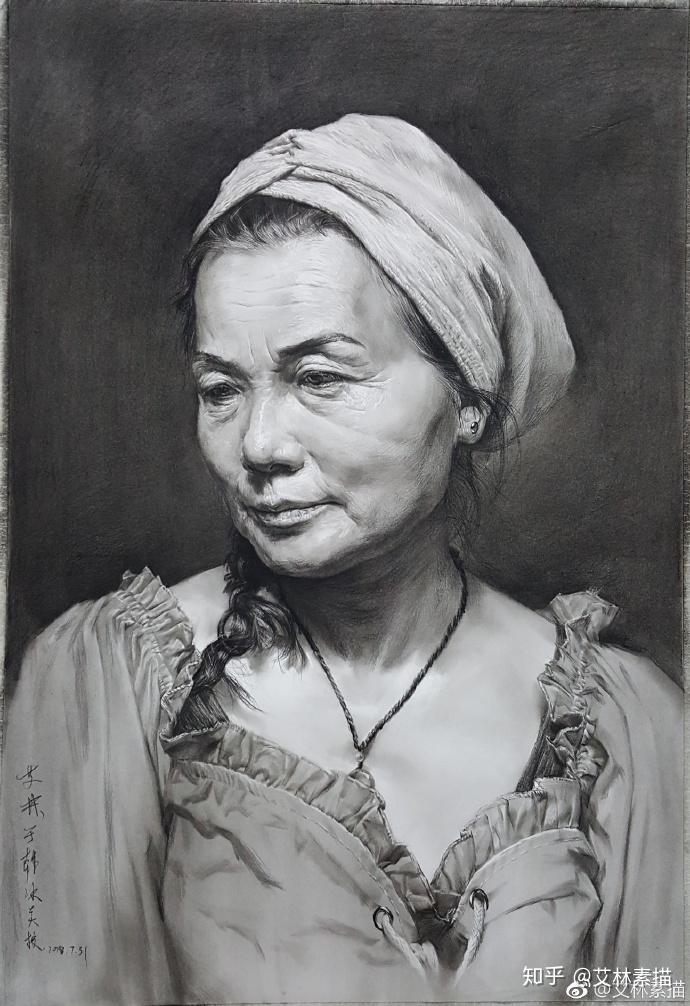 艾林素描中期头像分享