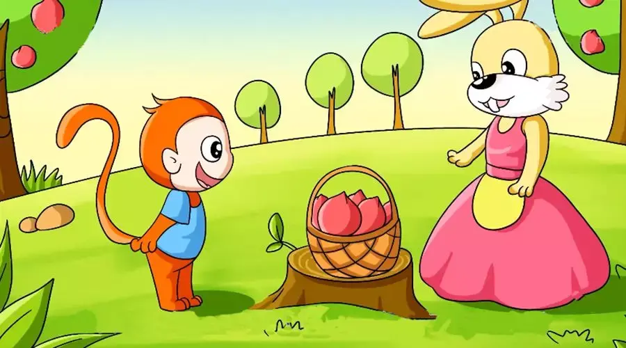 儿童故事小猴骗桃子