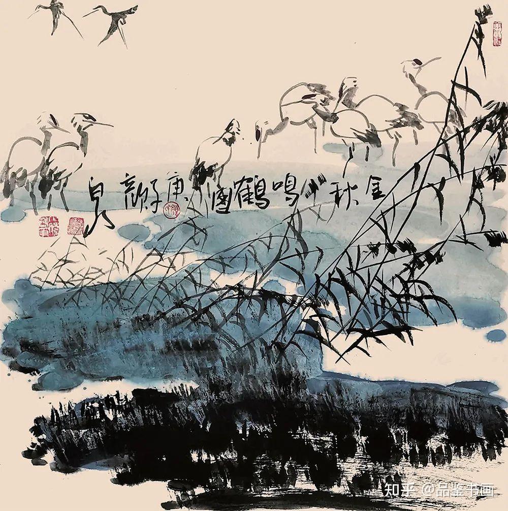 《金秋鸣鹤图》《静思》《九鹤图》《明珠图》《清风有约》《秋水无声