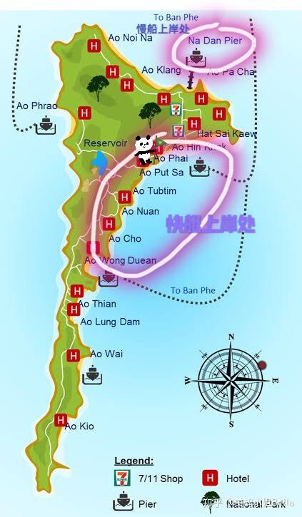 泰国沙美岛地图图片