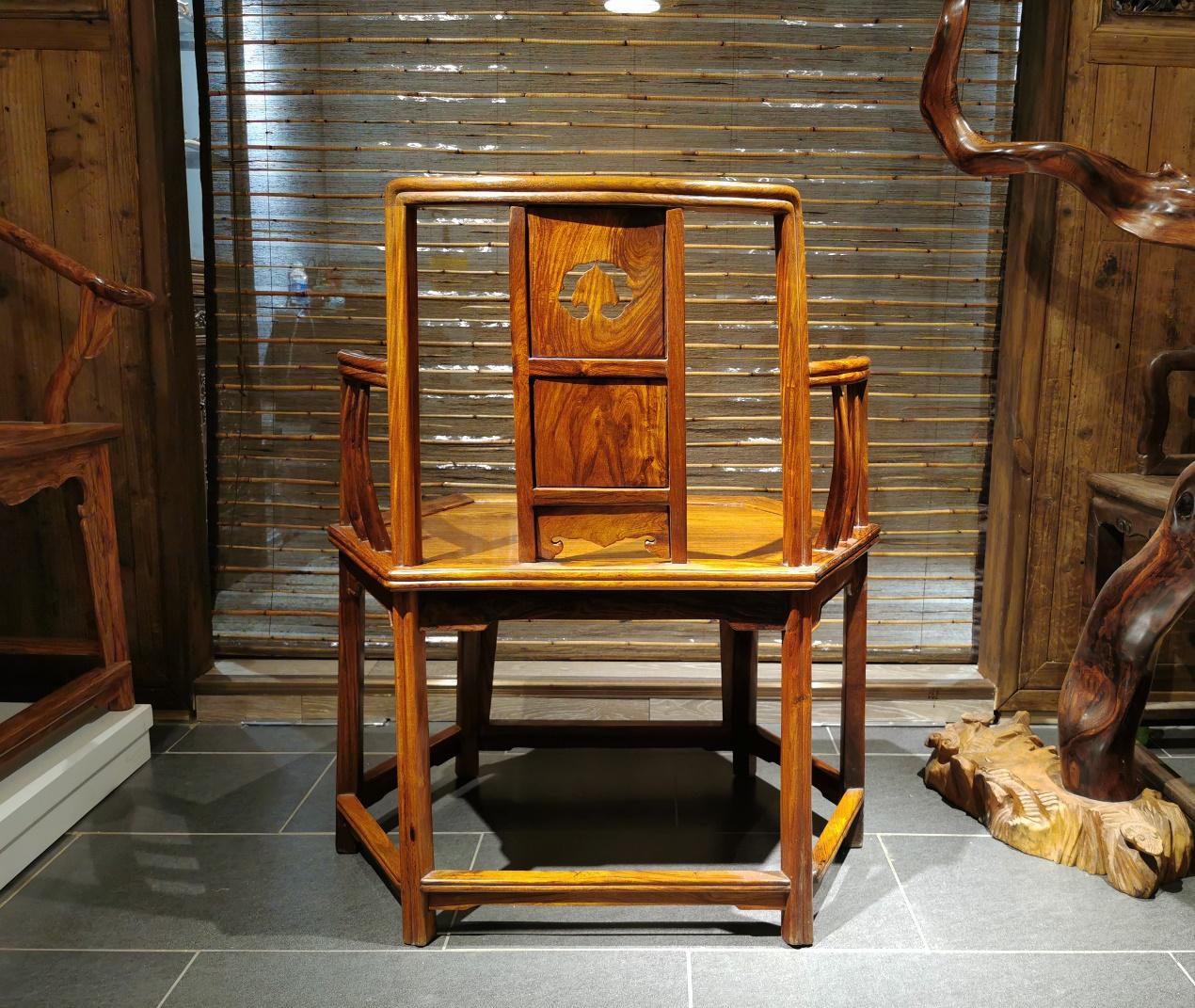 有先例大咖点评黄花梨六方椅意趣清新