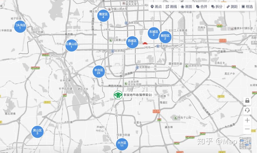 豐臺區在地圖上將這些病例居住地標註出來北京近5日新增病例患者已經