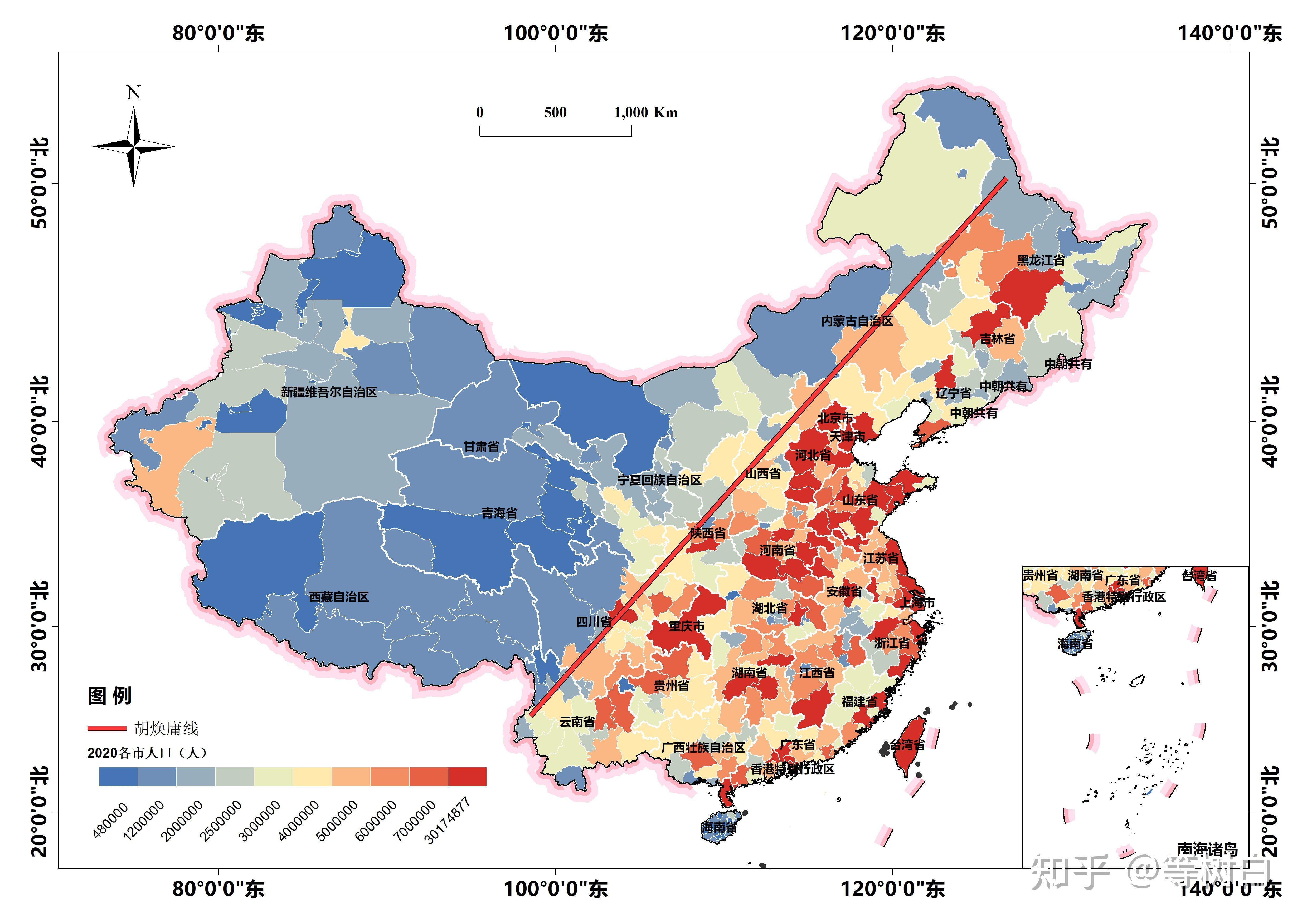 【人口地理】：百年胡焕庸线 - 知乎
