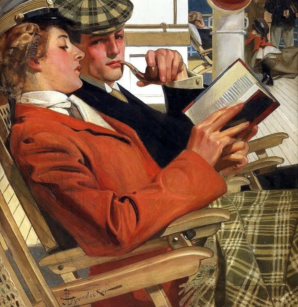 Jcleyendecker 美国黄金时代“绅士的品格”，性感又时髦插画分享 知乎 