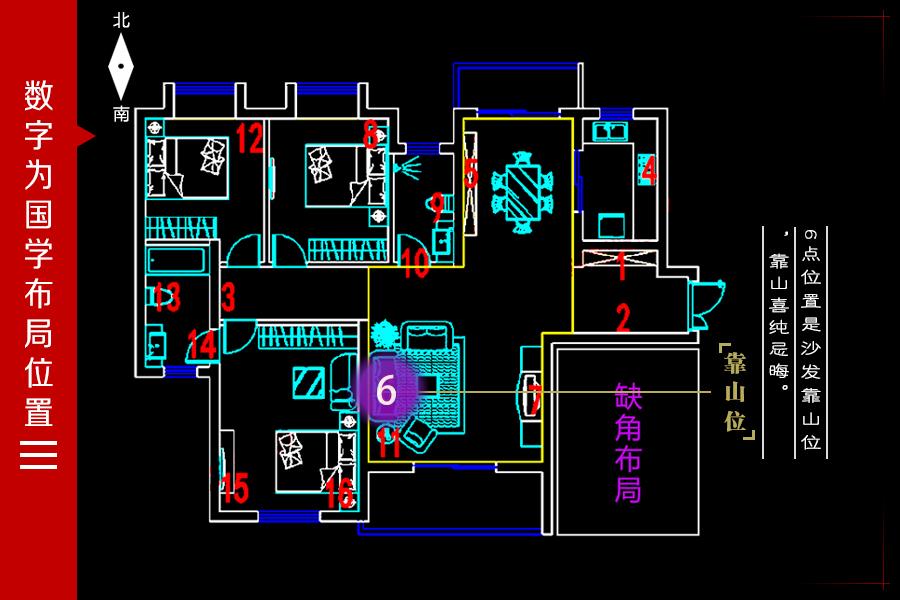 武漢樓盤中部慧谷二期3室2廳旺宅旺風水佈局