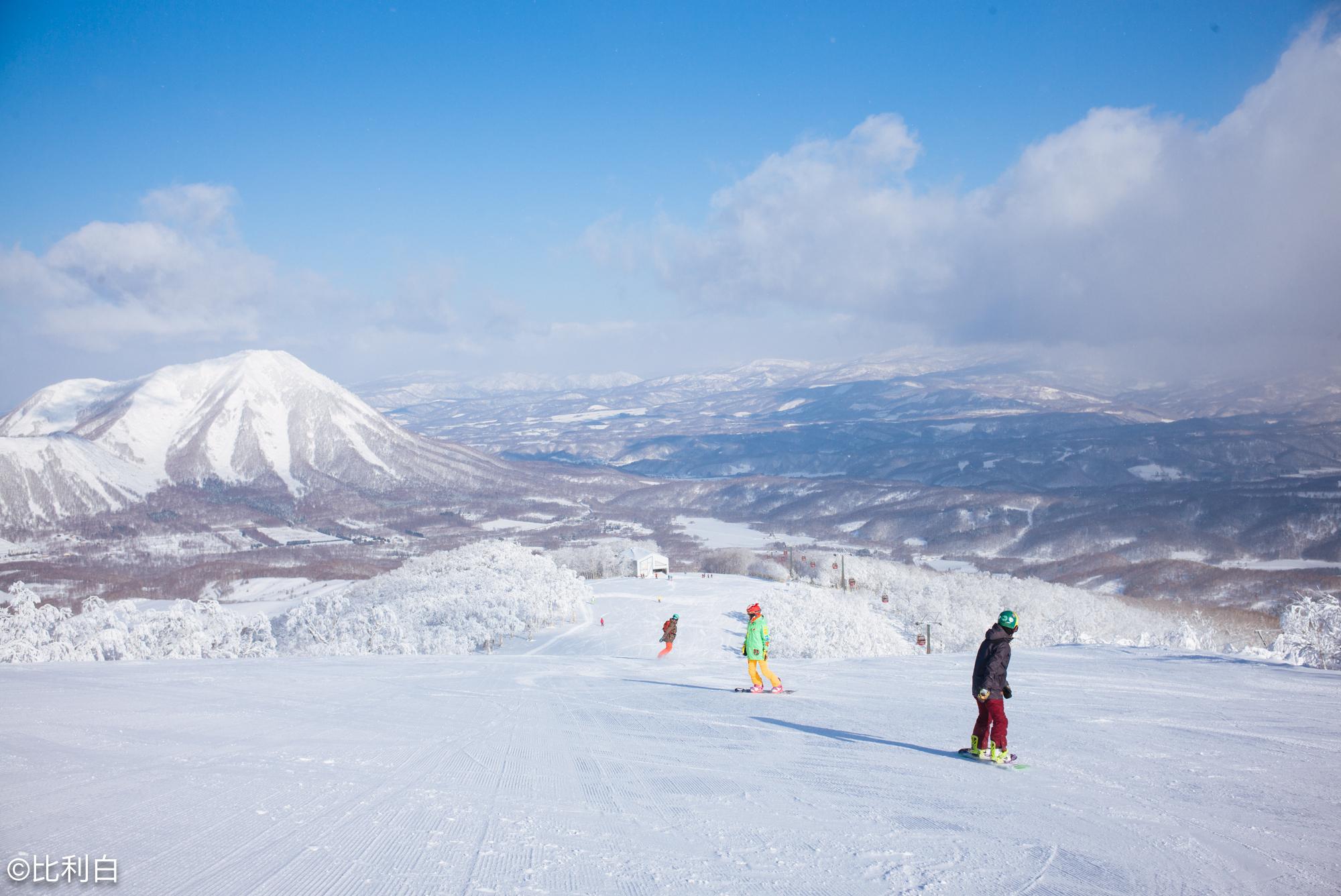 北海道的白色森林留寿都滑雪场