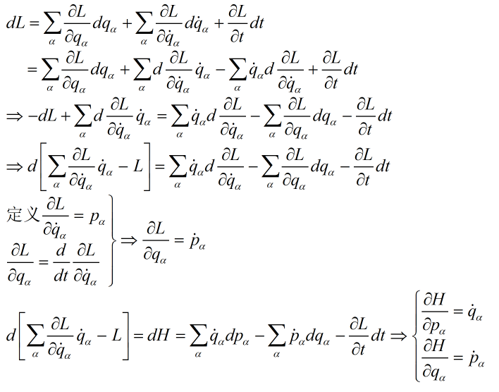 由哈密頓原理得到哈密頓正則方程