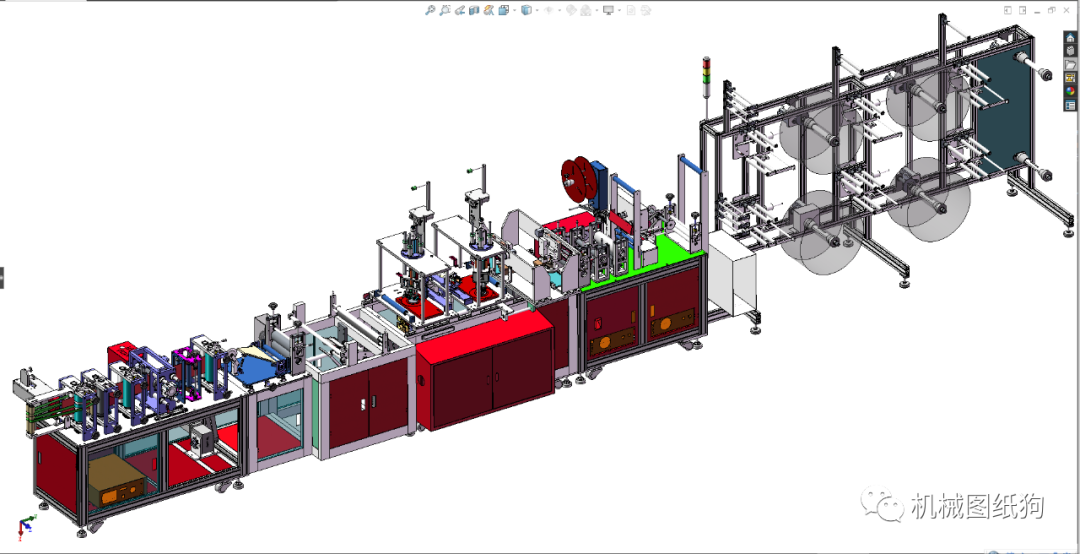非标数模新版kn95口罩机三维模型图纸solidworks2020设计