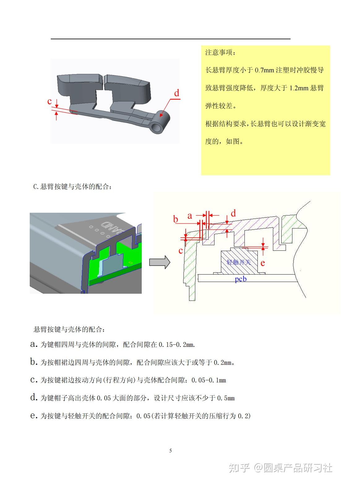 悬臂按键结构设计 - 知乎