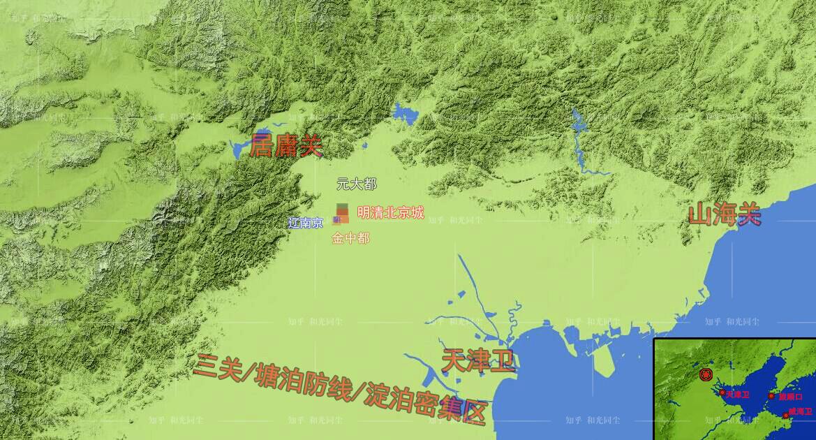 北京湾地形图图片