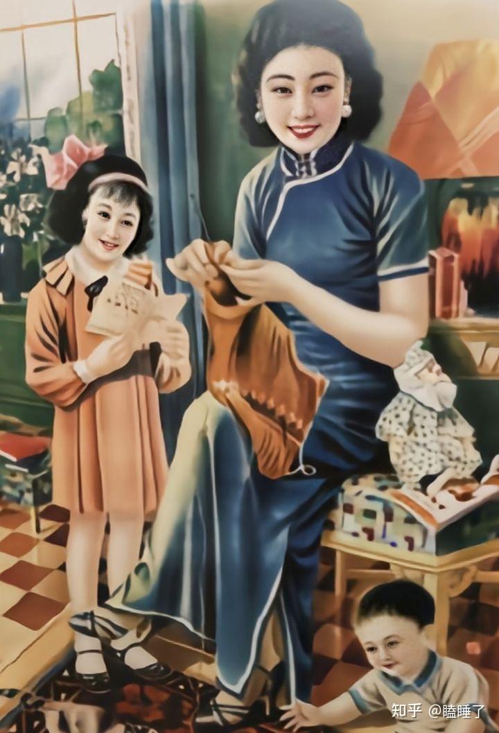 陆梅《旗袍时尚情画》|"阴丹士林蓝"——一个时代的颜色