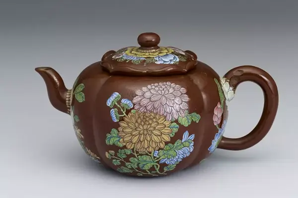 相上芳景 本金金蘭手唐草文煎茶器 茶具 玉露用 九谷焼 茶碗