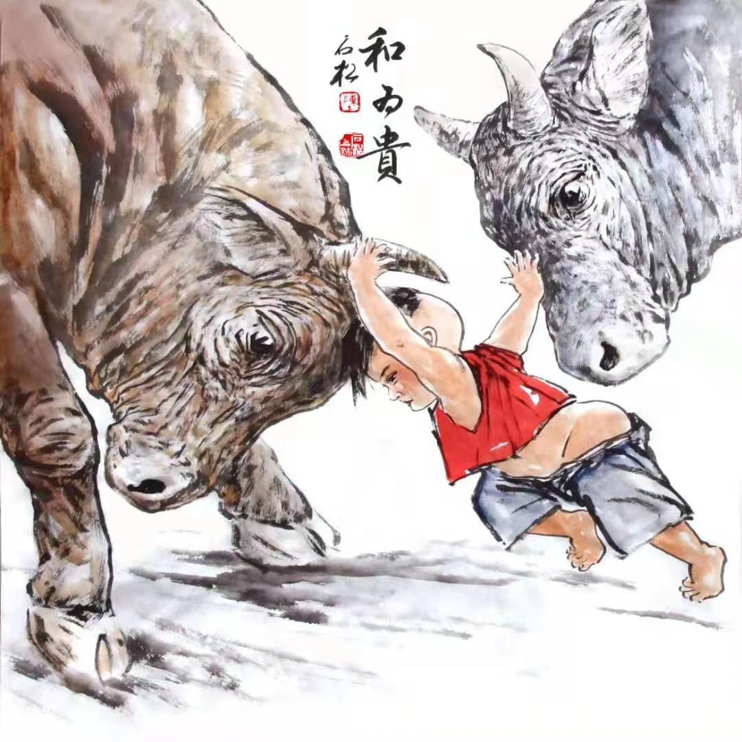 画家陈石松 趣味水墨画作品欣赏 - 知乎