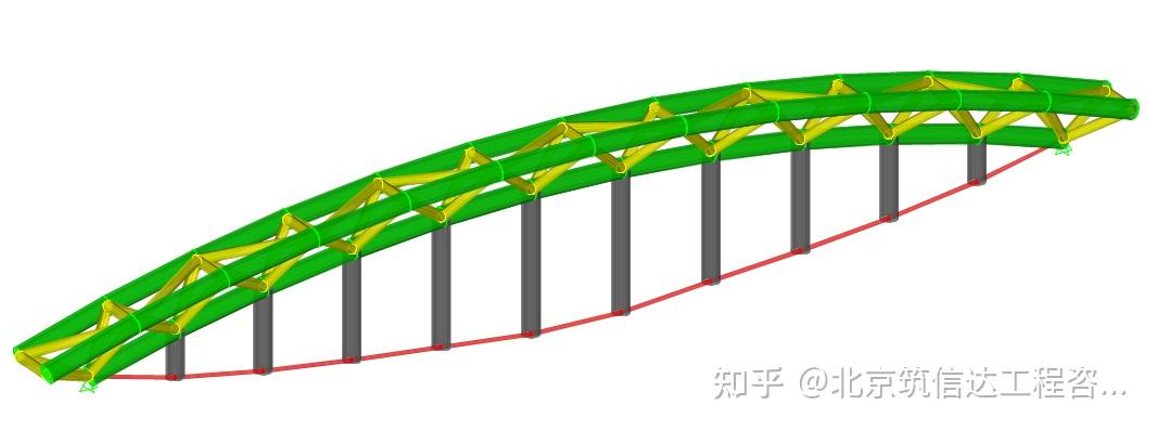 【SAP2000】张弦梁使用目标力施加索力 - 知乎