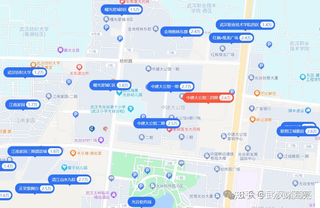 学区的次新房万科·城花璟苑近半年成交单价在2w,两者位置差别并不大