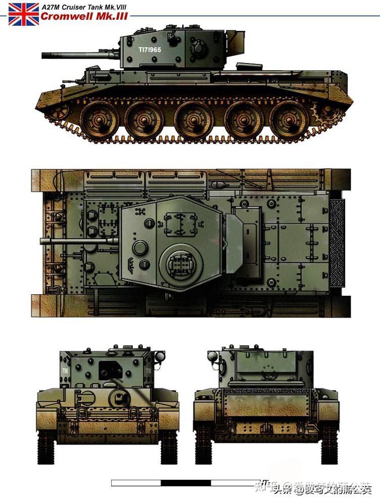 克伦威尔m4(75mm加农炮)克伦威尔m6(95mm榴弹炮)克伦威尔m7(76.