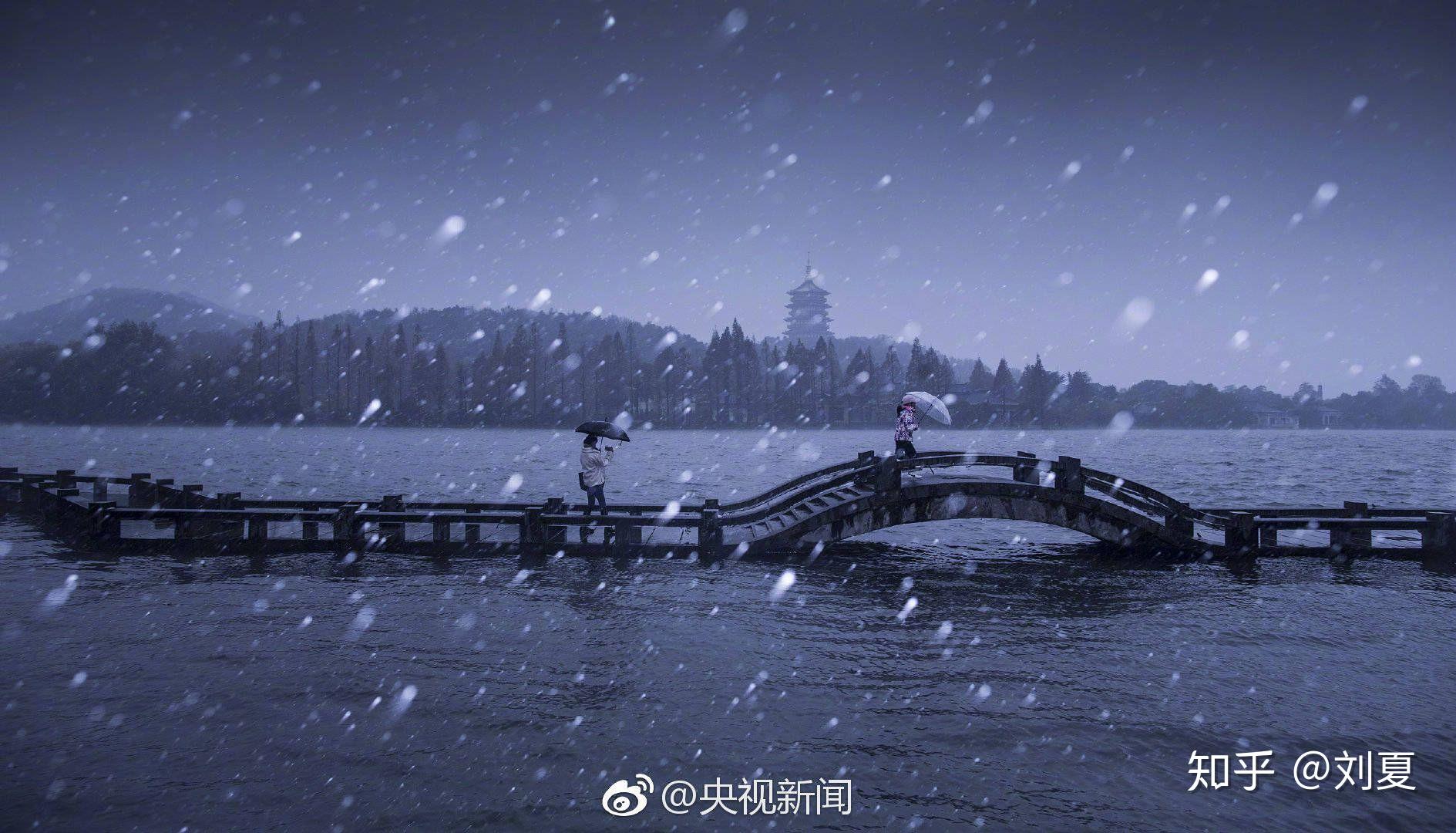 杭州最美西湖十景之断桥残雪风景壁纸 -桌面天下（Desktx.com）