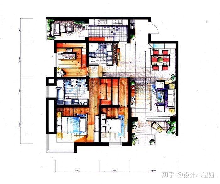 80张室内设计手绘作品图