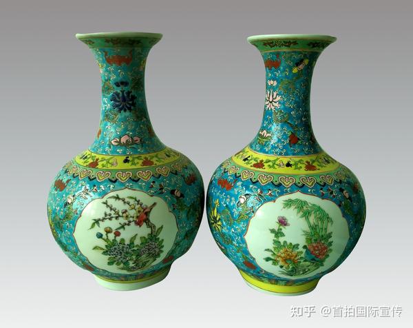 清乾隆粉彩纏枝花卉紋三孔宝月瓶陶磁器 装飾品 現代工芸品 美術品 置物-