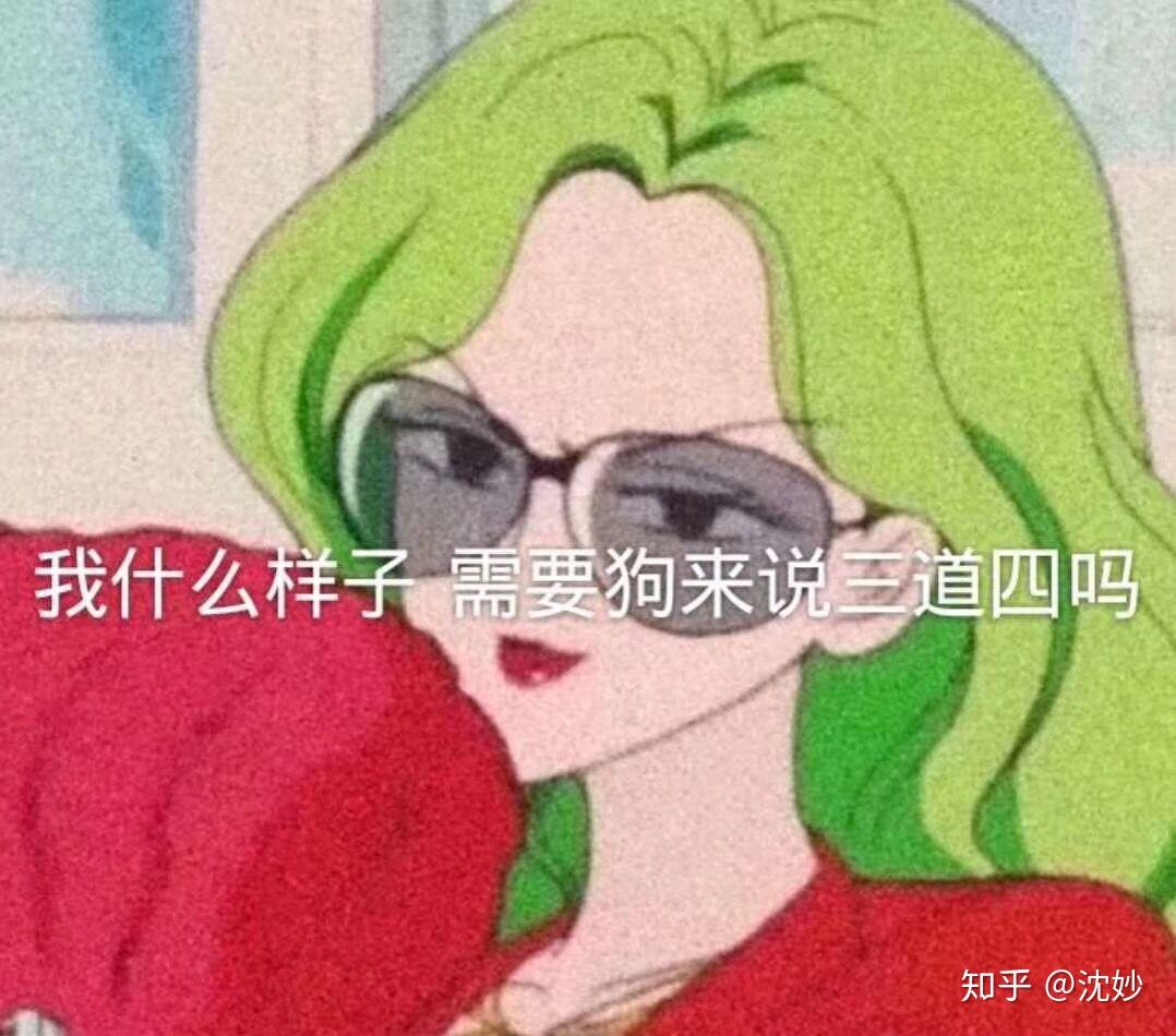 我什么样子,轮得到狗来说三道四吗.该白眼就白眼,该甩脸就甩脸.