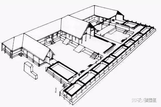 召陈基址:召陈建筑基址群已发掘出15座,布局不按中轴对称,总体规划不