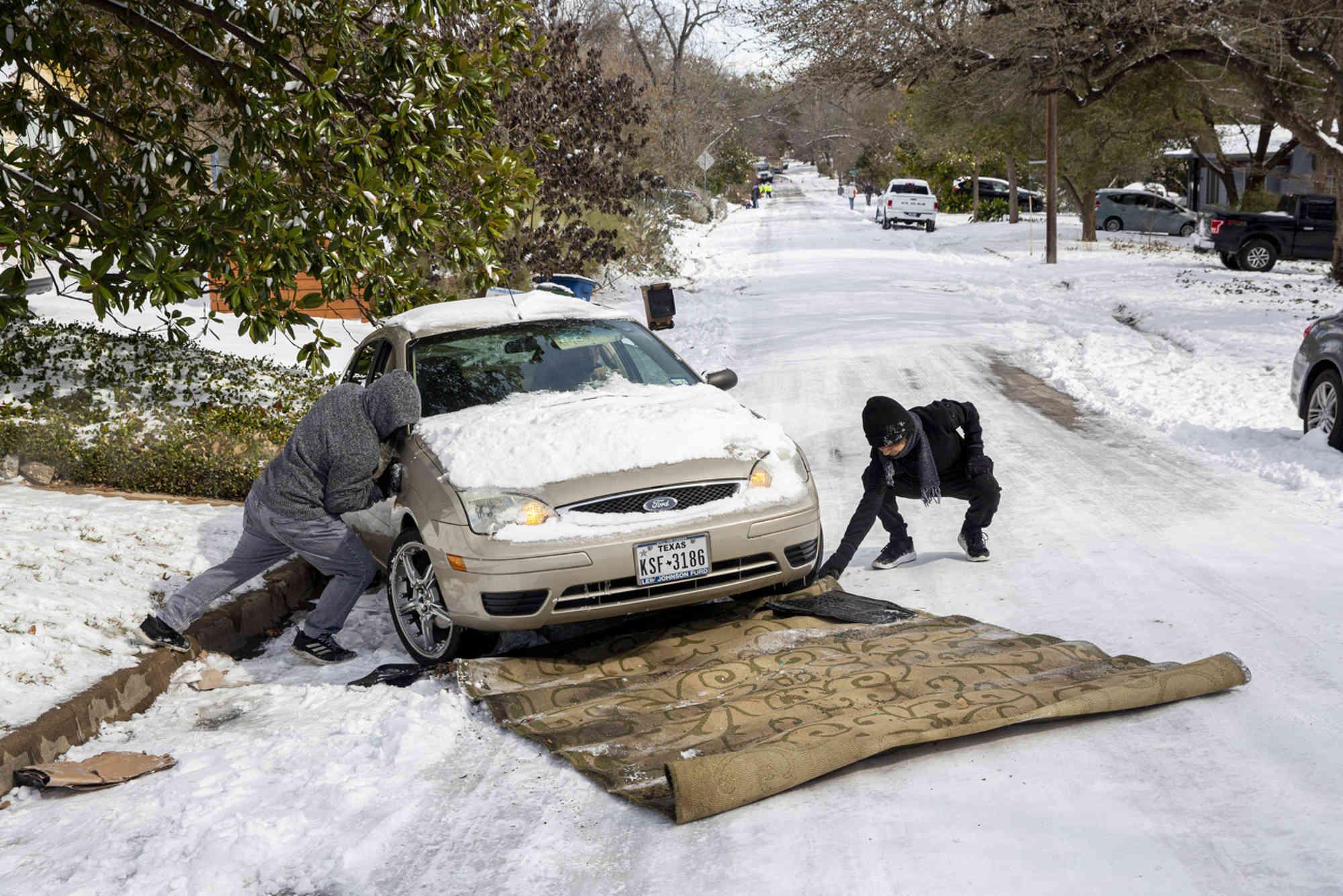 得州雪灾图片