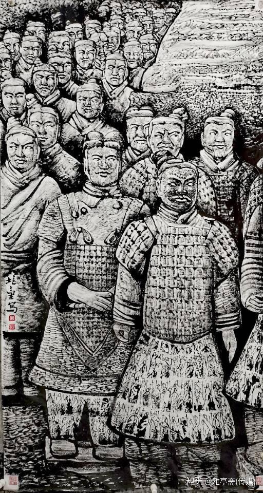 秦始皇兵马俑记一一马培童个人网创作展