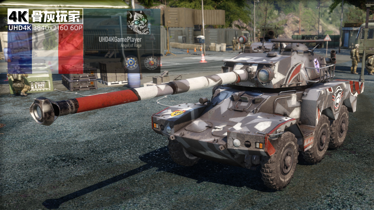 法国潘哈德erc-90 f4轮式突击炮11杀蓝星勋章《装甲战争》游戏4k超清