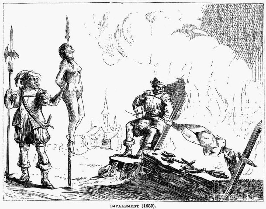 版画图像资料(图片血腥,已去除)类似基于残害菊花的刑罚还有犹大摇篮