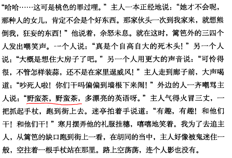 夏目漱石《我是猫》里 番茶翻译成sarage te