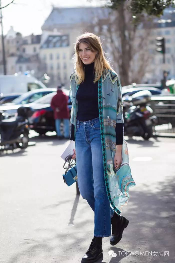 高腰牛仔裤帮你告别“圆柱民”